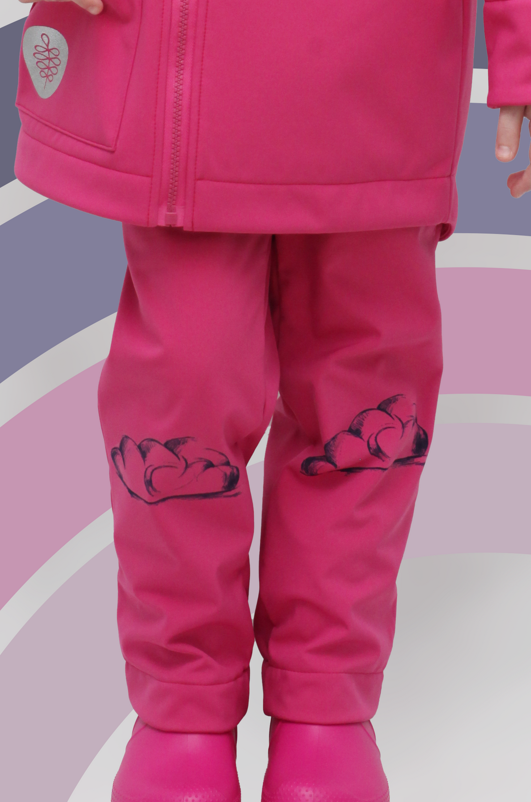 CLOUDS Girls Softshell Trousers (size 104 - 128)